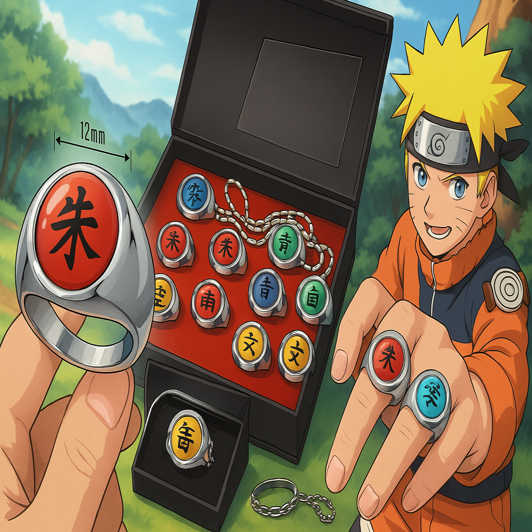 Set Anillos Akatsuki 10 uds.